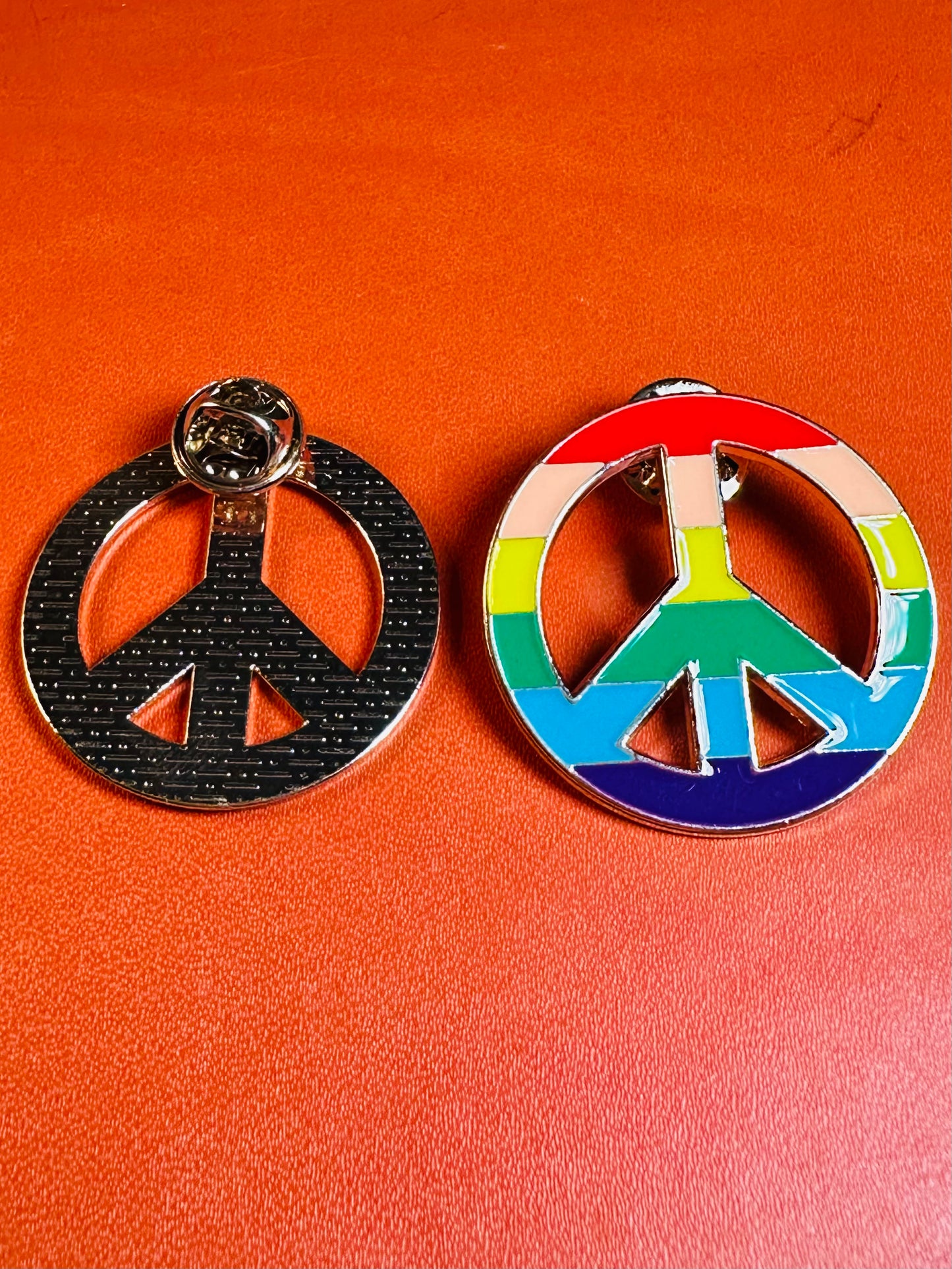 Peace Pride enamel pin