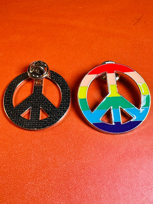 Peace Pride enamel pin