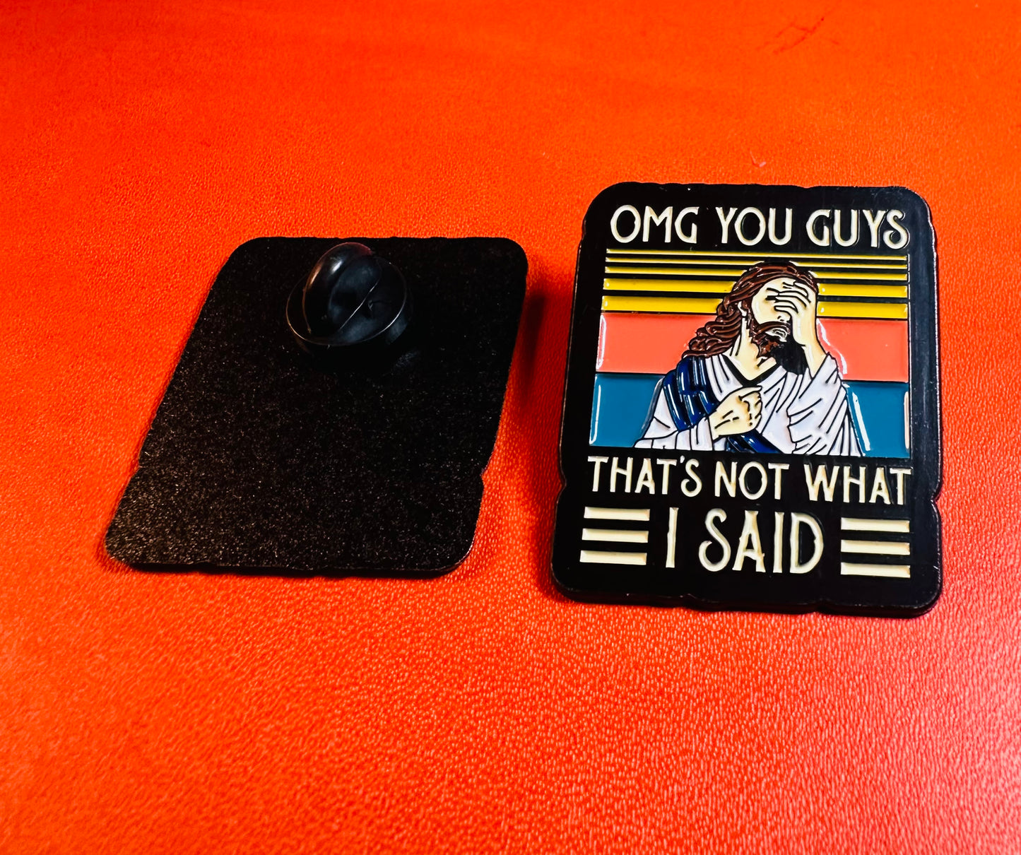 Jesus, OMG enamel pin