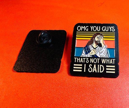 Jesus, OMG enamel pin
