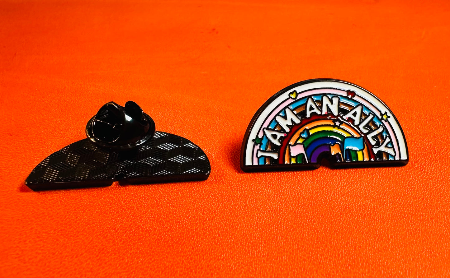 I Am An Ally enamel pin